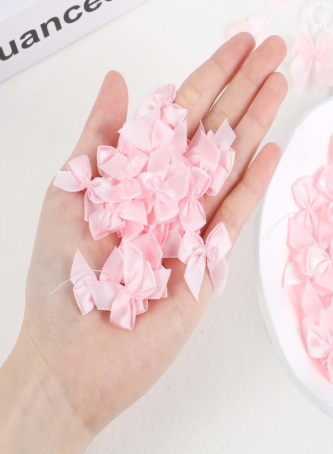 Ymapinc 100Pcs Pink Ribbon Small Bows for Crafts - 1 inch Little Tiny Fabric Bows for Crafts DIY Wedding Birthday Invitation Decor Gift Wrapping Pink Theme Party Decoration and Sewing on Cloth - Image 4